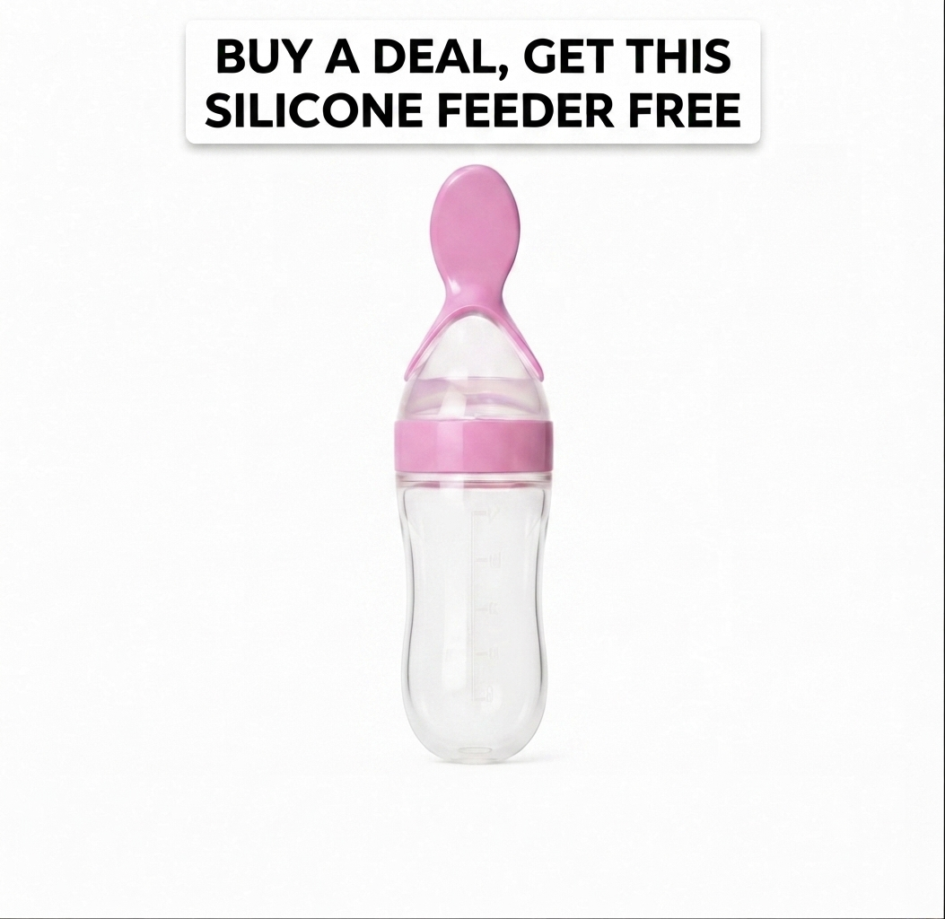 7 in 1 Silicone Feeding Set With Silicone Spoon Feeder Free🎉🥳