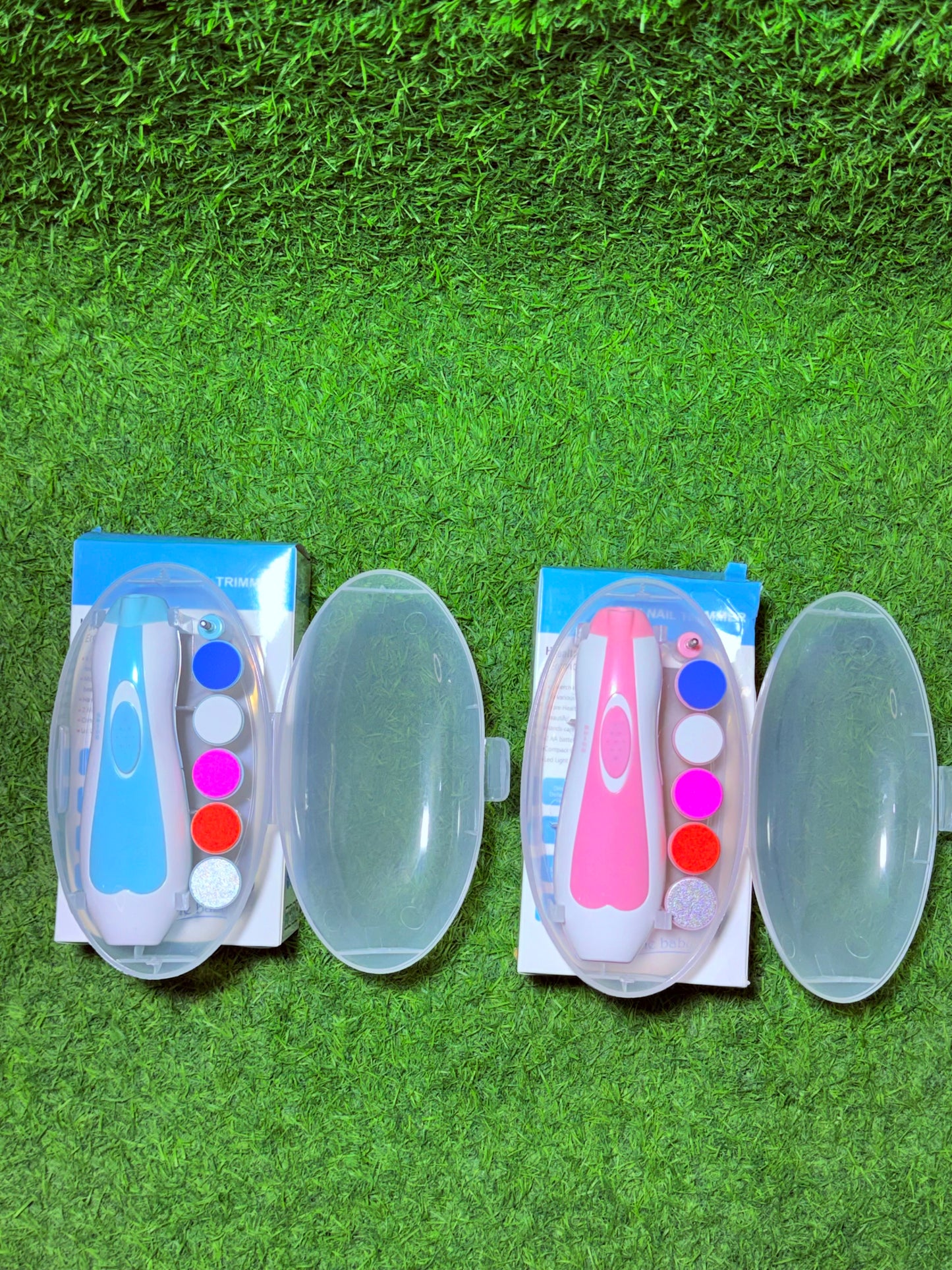Safe Electric Baby Nail Trimmer & Polisher Kit with 6 Grinding Heads 💅👶