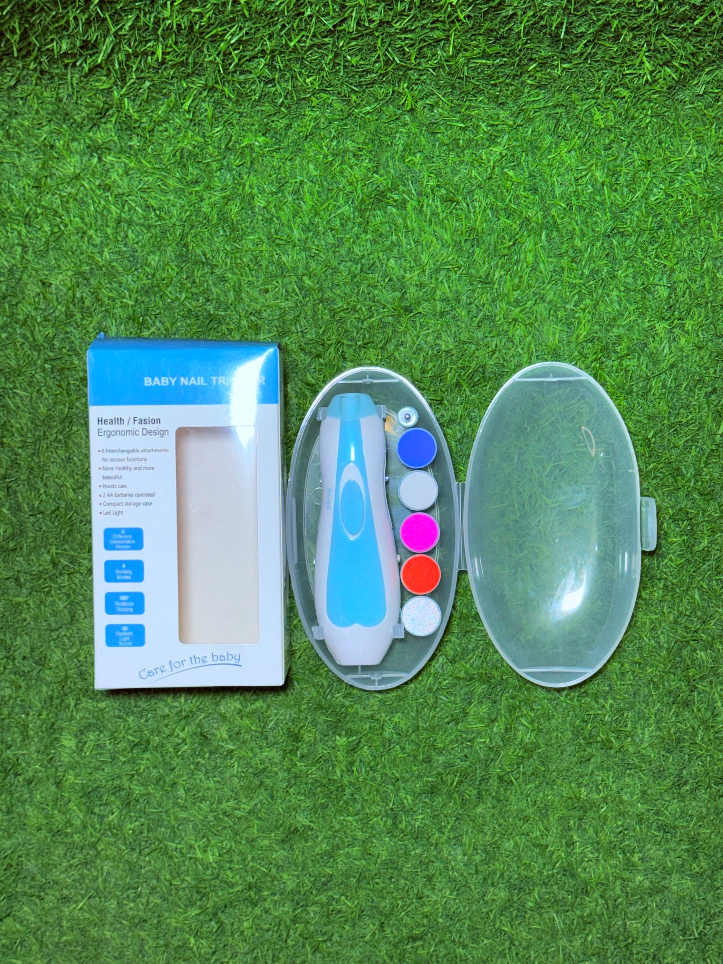 Safe Electric Baby Nail Trimmer & Polisher Kit with 6 Grinding Heads 💅👶