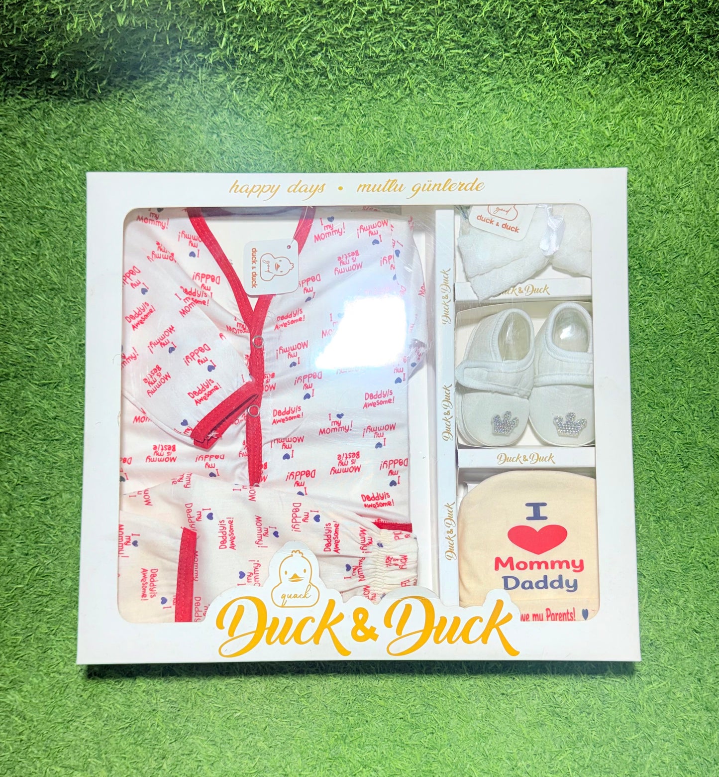 Newborn Baby Gift Set Bundle Assorted Designs - Premium Cotton Clothing & Booties Box👶