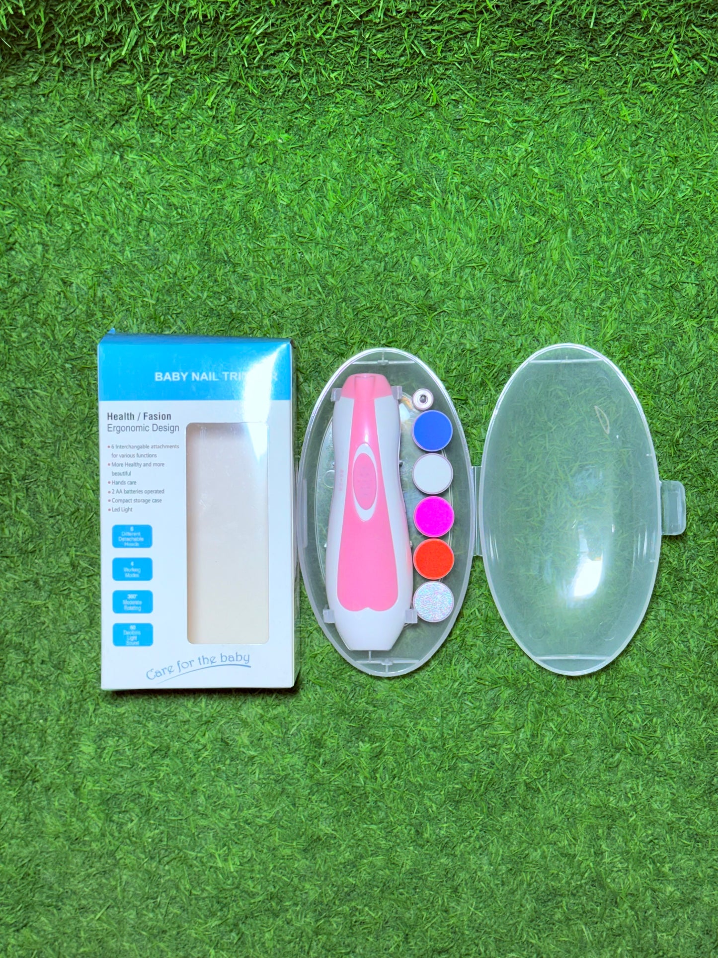 Safe Electric Baby Nail Trimmer & Polisher Kit with 6 Grinding Heads 💅👶