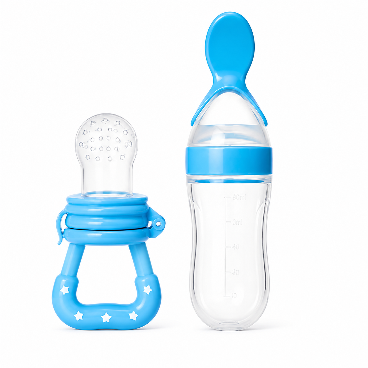 Baby Fruit Feeder Pacifier with Silicone Spoon Bottle Set