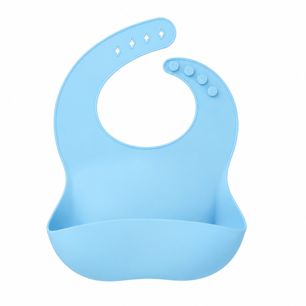 Silicone Baby Feeding Bib with Food Catcher – Waterproof Baby Bib